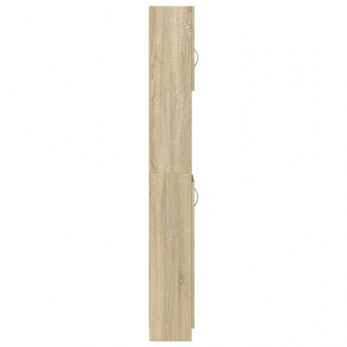Badeværelsesskab i sonoma-eg - 32 × 25,5 × 190 cm, konstrueret træ