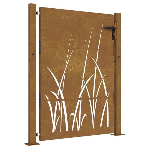 Havelåge 105x130 cm cortenstål græsdesign