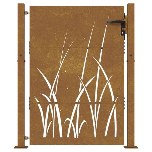 Havelåge 105x130 cm cortenstål græsdesign