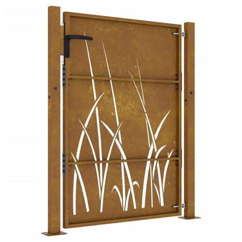 Havelåge 105x130 cm cortenstål græsdesign