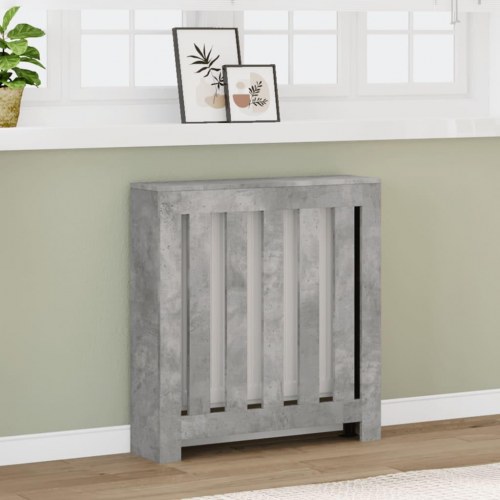Radiatorskjuler 78 × 20 × 82 cm i konstrueret træ - betongrå