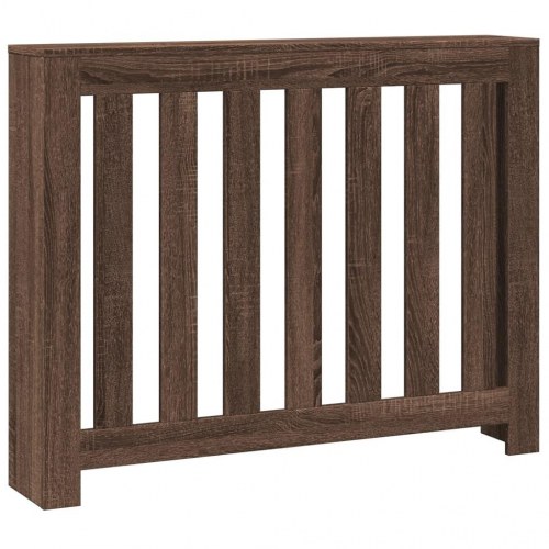 Radiatorskjuler 104x20x82 cm konstrueret træ brun egetræ