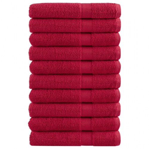 Saunahåndklæder SOLUND 10 stk. 80 x 200 cm 600 g/m² - rød