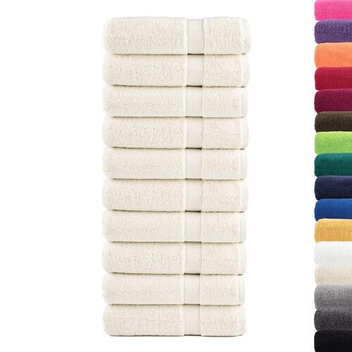 Håndklæder SOLUND 10 stk. Premium 70x140 cm 600g/m2 cremefarvet
