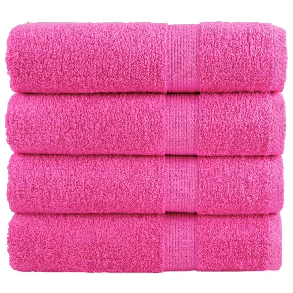 Håndklæder SOLUND 4 stk. Premium 50x100 cm 600 g/m2 pink