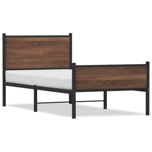 Sengeramme 90 x 200 cm uden madras - brun egetræsfarve