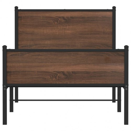 Sengeramme 90 x 200 cm uden madras - brun egetræsfarve