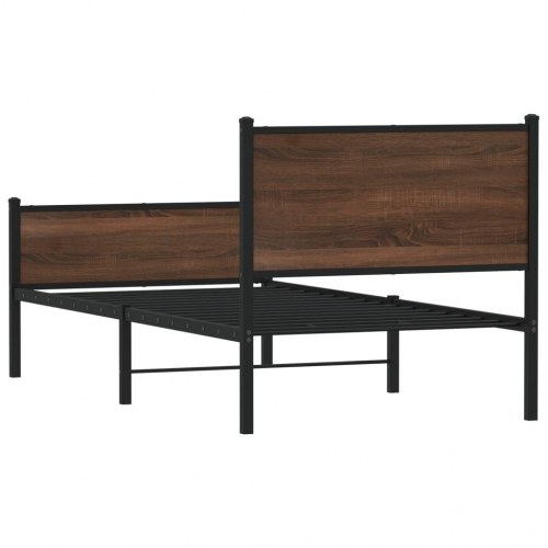 Sengeramme 90 x 200 cm uden madras - brun egetræsfarve