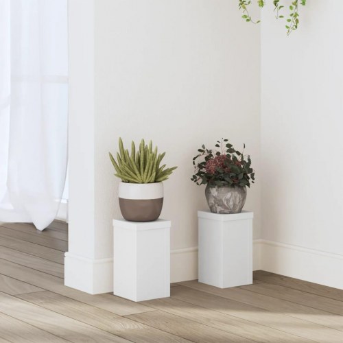 Plantestativer 2 stk. - hvid 10 x 10 x 18 cm