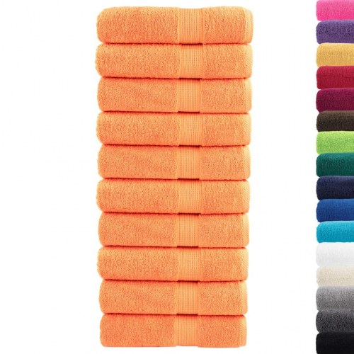 Badehåndklæder SOLUND 10 stk. 70 x 140 cm 600 g/m² - orange