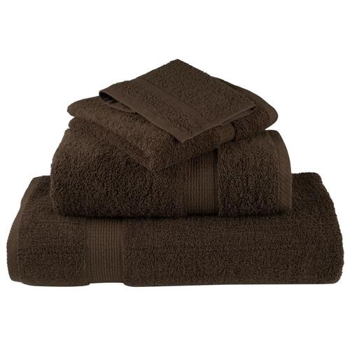 Håndklæder 6 stk. Premium 600 g/m2 100 % bomuld brun