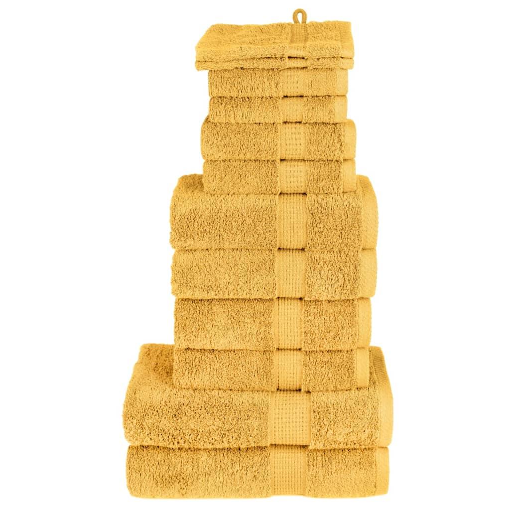 Håndklæder 12 stk. Premium SOLUND 600 g/m2 guldfarvet