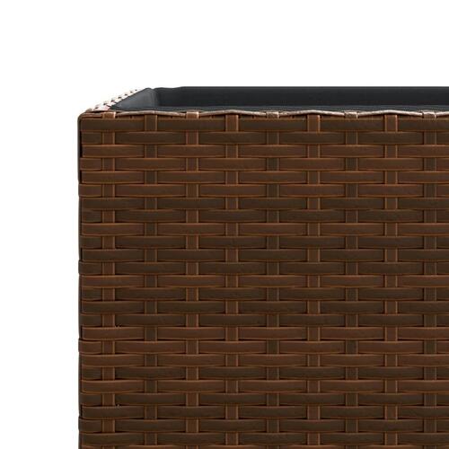 Plantekasse 30x30x60 cm polyrattan brun