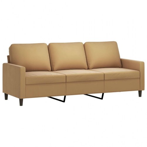 Sofasæt i velour - 4 dele med hynder, brun