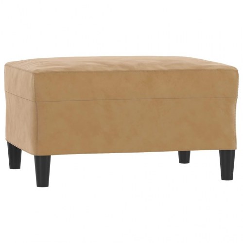 Sofasæt i velour - 4 dele med hynder, brun