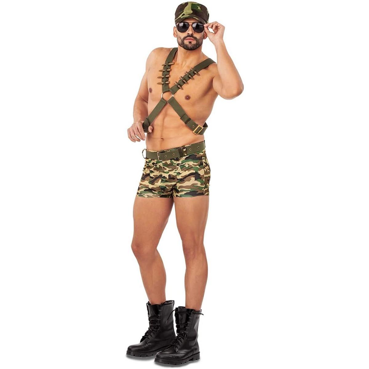 Camouflage soldat - voksen kostume (S/XL)