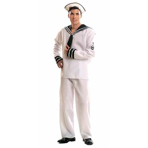 Kostume til voksne Sailor Hvid