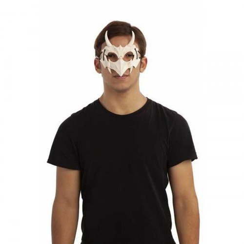 Half mask - drage, hvid, one size