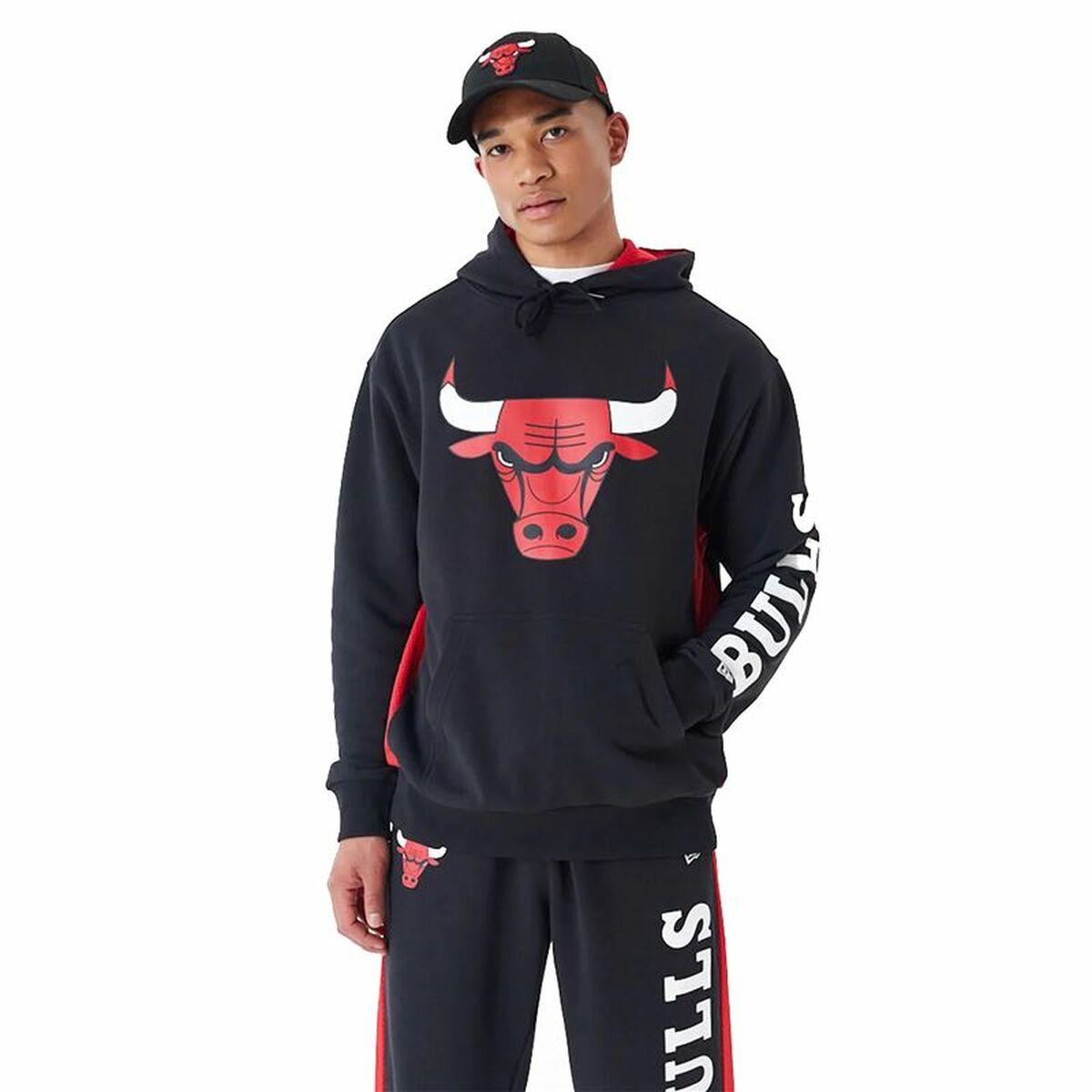 Hættetrøje Til Mænd New Era Chicago Bulls Nba Sort S