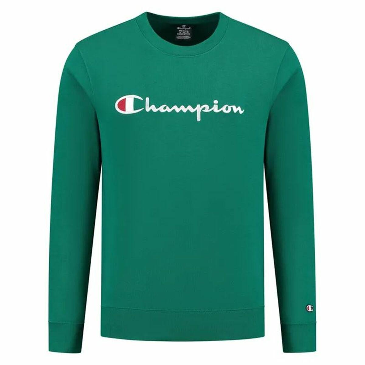 Sweaters uden Hætte til Mænd Champion Crewneck Grøn XL