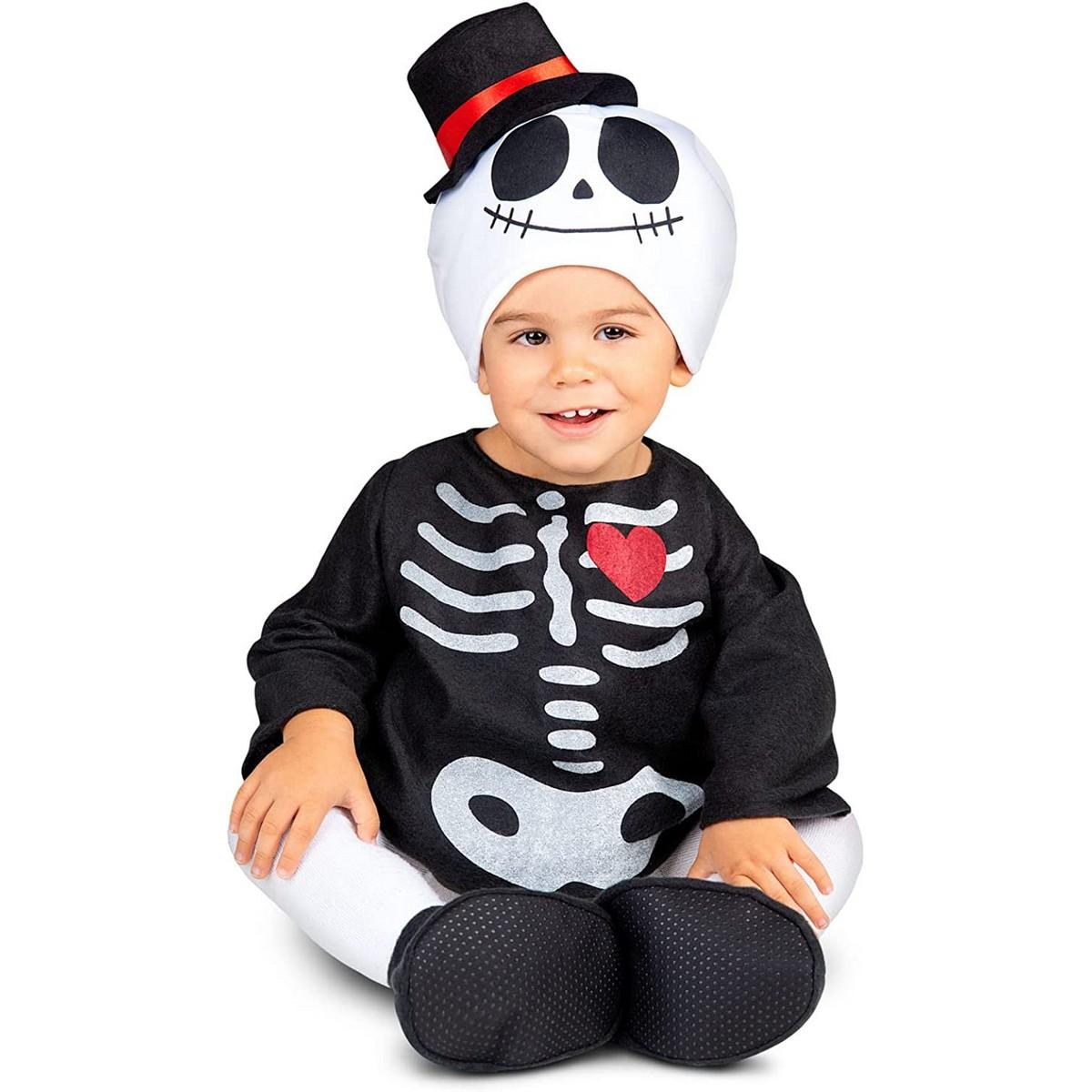 Kostume Til Babyer 12 24 Måneder Skelet Sort 3 Dele