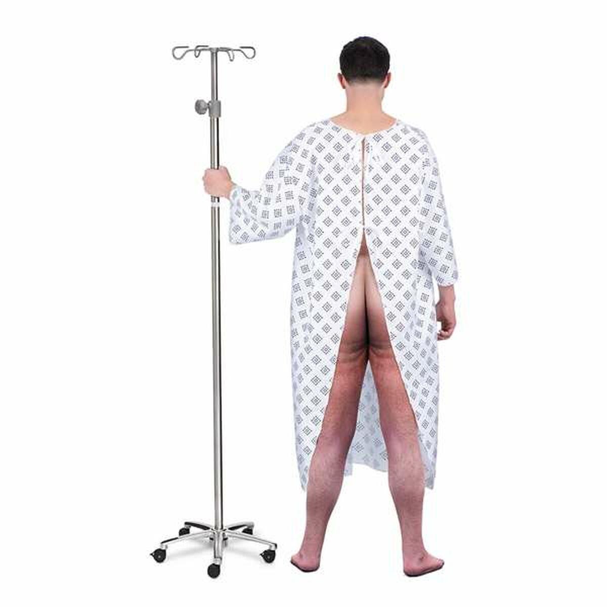 - hospitalspatient kostume til voksne, onesize (2 dele) - hvid