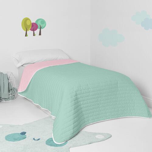 Sengetæppe (vattæppe) HappyFriday Basic Kids Dash Mint 200 x 260 cm