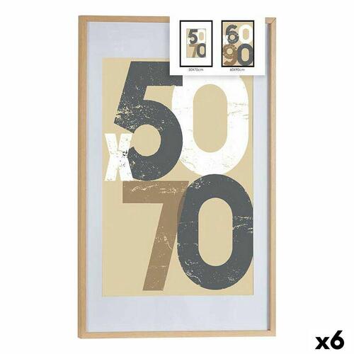 Fotoramme 62,5 x 2,5 x 92,5 cm Natur Plastik Træ MDF (6 enheder)