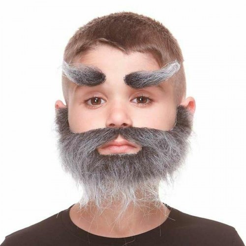 Kunstigt skæg - , grå (S)
