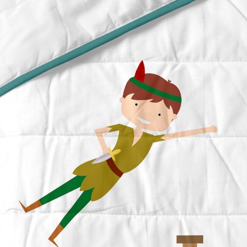 Sengetæppe (vattæppe) Mr Fox Multifarvet 200 x 260 cm Peter Pan