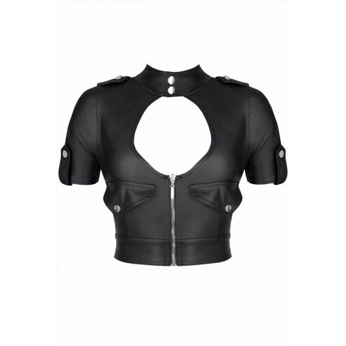 Korset i syntetisk læder Demoniq - sort, str. L