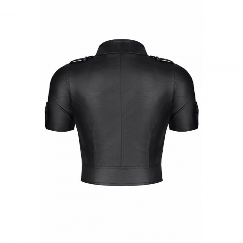 Korset i syntetisk læder Demoniq - sort, str. L