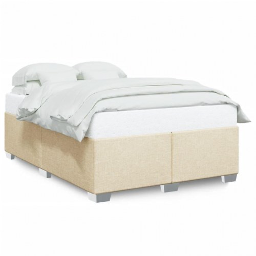 Sengeramme i stof 140 x 190 cm - cremefarvet