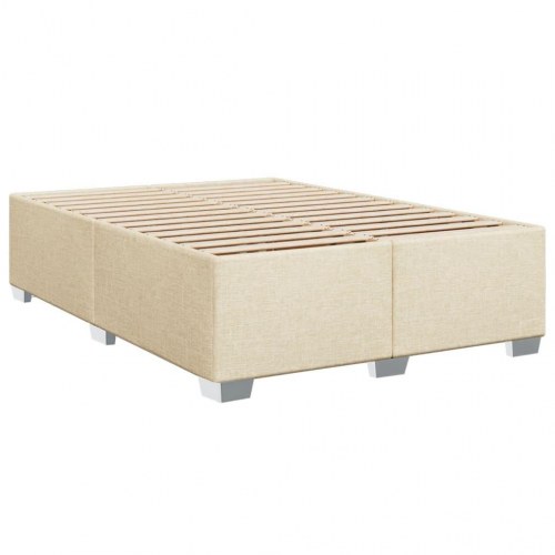 Sengeramme i stof 140 x 190 cm - cremefarvet