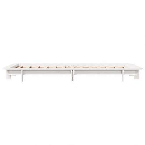 Sengeramme 90x200 cm i massivt fyrretræ - hvid