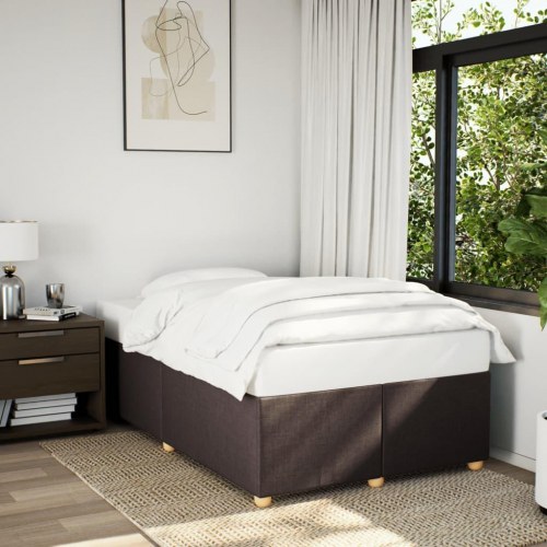 Sengeramme uden madras 120 x 190 cm stof - mørkebrun