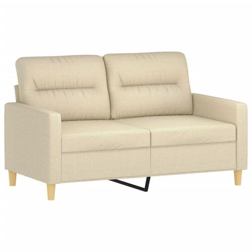 3 personers sofa med puder stof cremefarvet