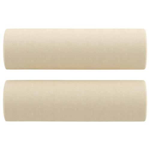 3 personers sofa med puder stof cremefarvet