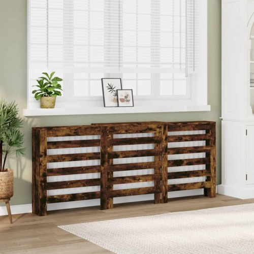 Radiatorskjuler 205 x 21,5 x 83,5 cm - røget egetræ