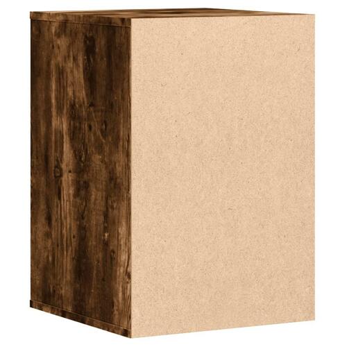 Kommode til hjørne 40x41x58 cm konstrueret træ røget egetræ