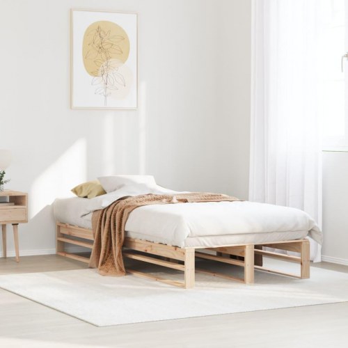 Sengeramme uden madras 90 x 190 cm - massivt fyrretræ