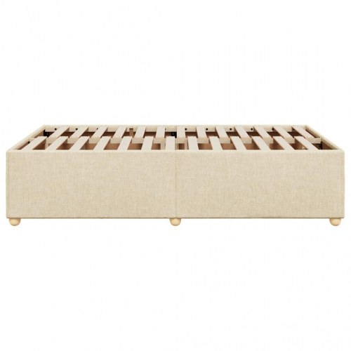 Sengeramme i stof uden madras - creme 120 x 200 cm