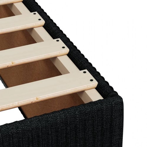 Sengeramme stof enkeltseng sort