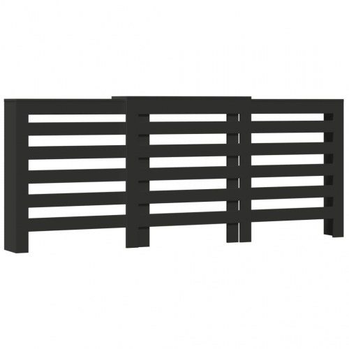 Radiatorskjuler med vandrette lameller - sort