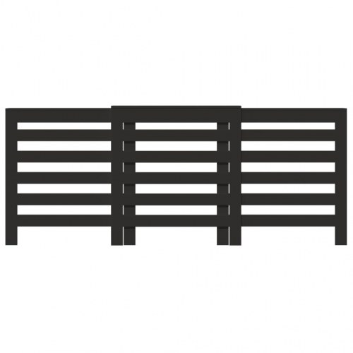 Radiatorskjuler med vandrette lameller - sort