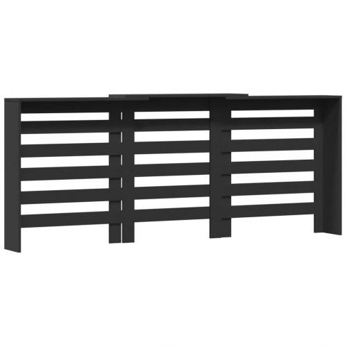 Radiatorskjuler med vandrette lameller - sort