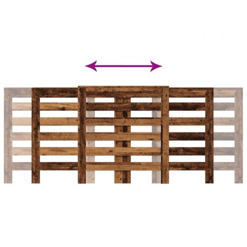Radiatorskjuler 205 x 21,5 x 83,5 cm - antikt træ