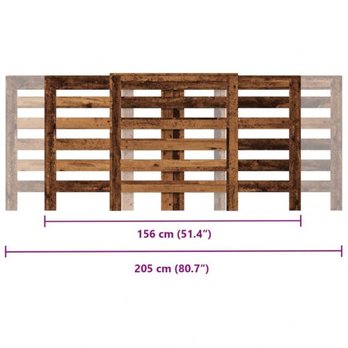 Radiatorskjuler 205 x 21,5 x 83,5 cm - antikt træ