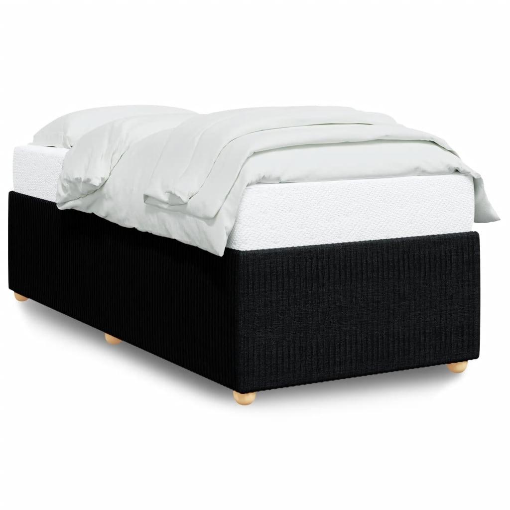Sengeramme Uden Madras Stof - Sort / 90 x 190 cm