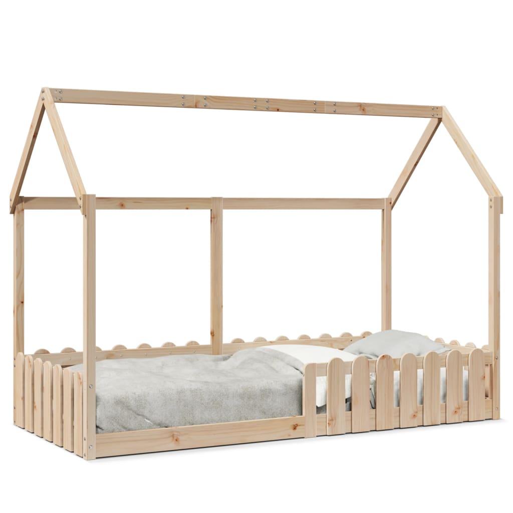 Sengeramme til husseng 90x200 cm massivt fyrretræ